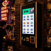 Distributeur mural compact et fiable pour la vente de Snus Zyn, acceptant les paiements en espèces et par carte avec vérification d'identité
