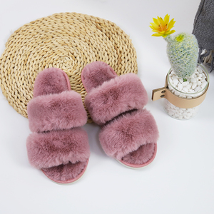 Custom Sunday Angora hilos zapatillas Sandalias interior antideslizante suave cálido zapatos baratos al por mayor casa zapatillas mullidas EVA - Product Image 2