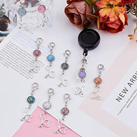 Porte-clés en époxy à paillettes colorées, pendentifs décoratifs stéthoscope médical, ornements pour badges et rouleaux