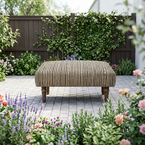 Banc Kilim en laine et jute tissé à la main, écologique, motif géométrique traditionnel, pour entrée, chambre, couloir, salon, appartement - Product Image 1