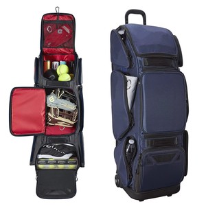 Sac <span class=keywords><strong>de</strong></span> <span class=keywords><strong>sport</strong></span> professionnel pour attrapeurs <span class=keywords><strong>de</strong></span> baseball avec roulettes, en polyester PVC 600D, sac <span class=keywords><strong>de</strong></span> transport à roulettes avec fermeture éclair - Product Image 3