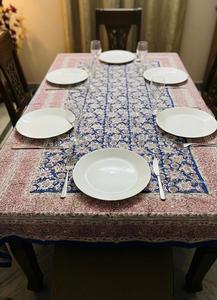 Floral Printed <b>Tablecloth</b> Blue Pink Cotton Dining Table Cover Decorative Table Linen Kitchen Decor <b>Washable</b> Table Cover - Product Image 3