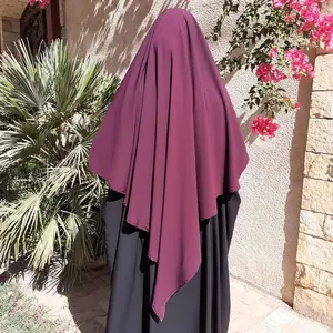 Grosir Muslim Tradisional Jilbab Khimar Mode Hijab Chador Panjang Jilbab Khimar dengan Niqab