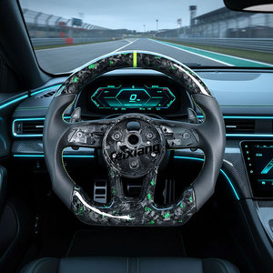 Kit de modification de volant <span class=keywords><strong>sport</strong></span> pour <span class=keywords><strong>Audi</strong></span> A4L/A6/A5/A3 <span class=keywords><strong>RS6</strong></span> Q7, cuir, fibre de carbone/carbone forgé - Product Image 2
