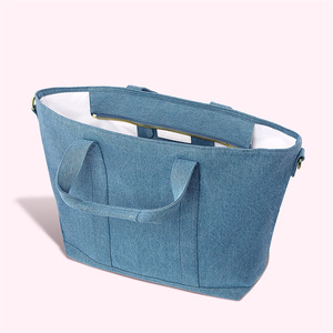 Túi <span class=keywords><strong>Tote</strong></span> Mùa Hè Mới Túi Hành Lý Denim Dung Tích Lớn Túi <span class=keywords><strong>Tote</strong></span> Denim Cho Nữ Có Miếng Vá - Product Image 3