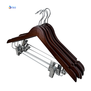 Bán Buôn Rắn Áo Gỗ Và Phù Hợp Với Móc Áo Với Notched Closet Non-Slip Quần Giá Với Clip Cho Tủ Quần Áo Và Nhà Bếp Sử Dụng - Product Image 2