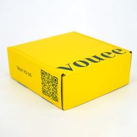 Boîte d'expédition en carton ondulé jaune personnalisée, écologique, pour l'e-commerce, les cosmétiques, les cadeaux, la vente en gros