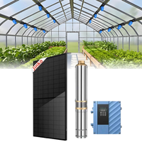 Système de contrôle de panneaux solaires pour pompe à eau de forage pour l'irrigation agricole, tubes en plastique pour l'irrigation au goutte-à-goutte, kits d'irrigation pour 1 hectare