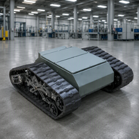 Plateforme robotique sur chenilles en caoutchouc 48V, charge utile 100 kg, 40 °   Véhicule à chenilles pour la montée d'escaliers, 20 km/h