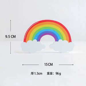 เครื่องประดับไม้รูปยูนิคอร์นการ์ตูนรูปทรงไม่สม่ำเสมอทำจาก MDF สำหรับตกแต่งห้องเด็กและห้องนั่งเล่นในวันเกิด - Product Image 3