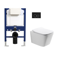 Réservoir de toilette de salle de bain de haute qualité, installation facile, réservoir de chasse d'eau dissimulé avec cadre en acier inoxydable