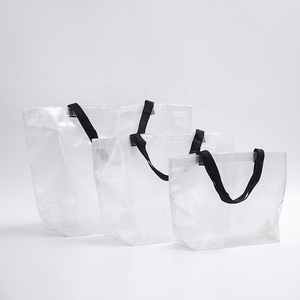 Custom Logo Clear Plastic Gift Packaging <b>Bag</b> Blank <b>Transparent</b> Washable Reusable PP Woven Shopping <b>Bag</b> for Business Personalized - Product Image 3