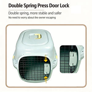 Cage de transport rigide de luxe écologique et durable pour animaux de compagnie OEM – Grande <span class=keywords><strong>caisse</strong></span> en plastique pour chats et chiens, idéale pour les voyages aériens - Product Image 3