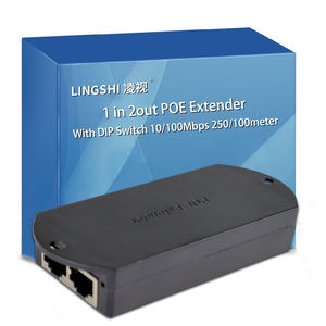 热卖室内POE扩展器200米传输距离，带100Mbps端口有效2端口，用于IP摄像机POE - Product Image 2