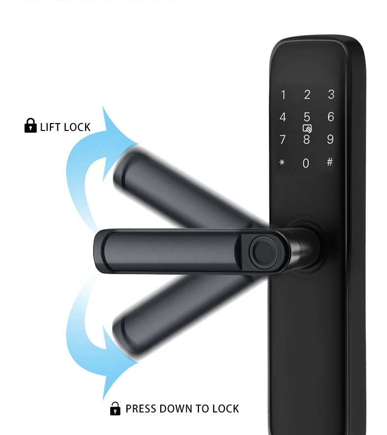 Tuya WiFi Smart Lock Fingerprint Digital Password Aluminum Alloy Handle Security Lock for Steel Apartment Suitable for Home Use · image 7