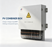 Boîtier Combinateur DC 22 Entrées 24 PV 3 Chaînes Boîtiers Câble Solaire 4 Sorties et AC Photovoltaïque 6 Canaux Double MPPT Système 18 Chaînes