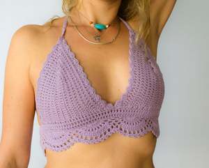 Top de Bikini de Ganchillo Hecho a Mano para Mujer, de Algodón, Colorido y Moderno - Product Image 1