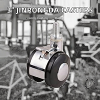 Jinrongda Roues pivotantes rétractables de 3 pouces pour le bureau, la salle de bain, le salon et la cuisine.