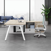 Scrivania Direzionale Moderna Intelligente Regolabile in Legno con Telaio in Acciaio Inossidabile Design Convertibile ed Estensibile