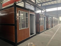 Conteneur de bureau modulaire préfabriqué de 20 pieds, pliable, pour logement temporaire et reconstruction post-disastre