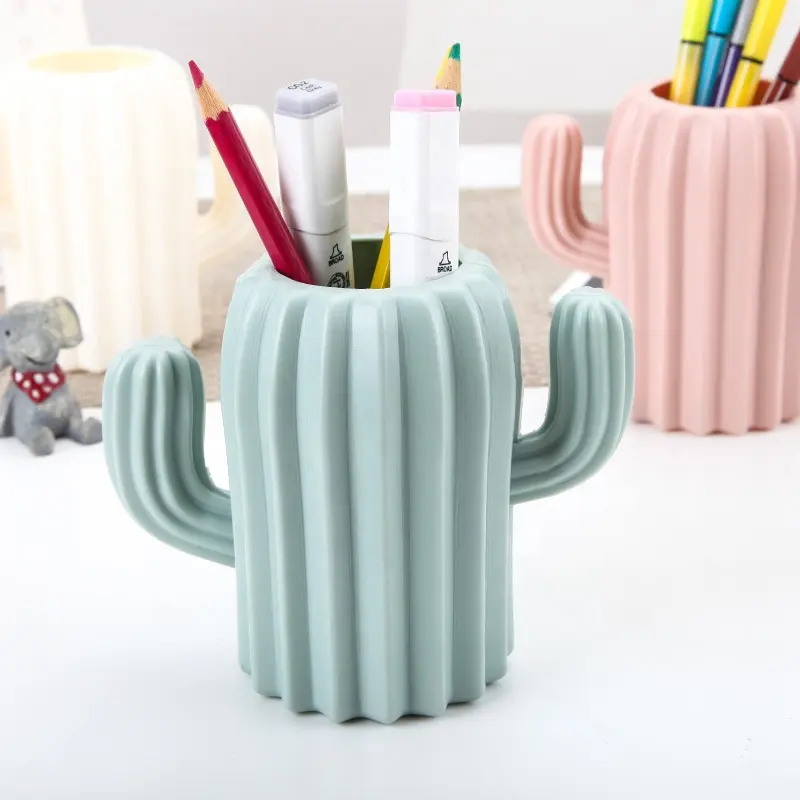 Creative student office multi-functional fashion storage tank storage box pen holder Lovely cactus pen holder