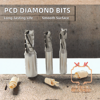 Fraise à queue PCD (fraise de défonceuse) pour routeur CNC - Carbure de tungstène revêtu de TiCN 6mm HRC60 ODM/OEM Super longue durée de vie Finition lisse