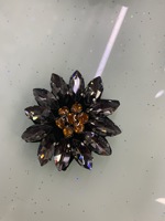 4*4 cm perles de cristal diamant colorées patch 3 d fleurs strass applique pour sac chaussures vêtements accessoires