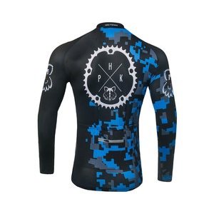 Sublimation Printed Elastic <b>Cycling</b> Long Short Sleeve Jersey Outdoor Bicycle Sports Top for Outdoor Running Driving Sports - Product Image 3