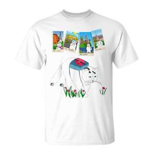 Camiseta Fluffy The Cat Travels In Turin, Moscú, Los Ángeles, París - Product Image 1