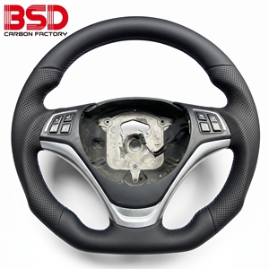 Volante de Cuero Completo Personalizable, Compatible con <span class=keywords><strong>BMW</strong></span> M3 E60 E61 E62 E63 E64 E66 318i 320i 325i <span class=keywords><strong>328i</strong></span> E90 E91 E92 E93 - Product Image 4