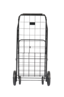 Chariot de magasin pliable portable sur mesure de 40 kg pour les supermarchés, pour un usage domestique, avec support en plaque de fer au fond