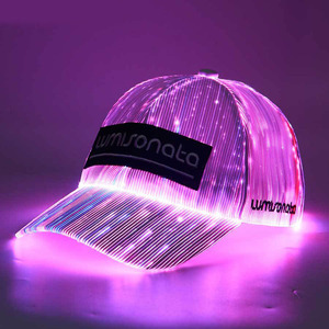 Gorra de Fibra Óptica con LED, 7 Colores Luminosos, Gorras de Béisbol Brillantes, Gorras con Carga USB, Gorra LED Divertida - Product Image 3