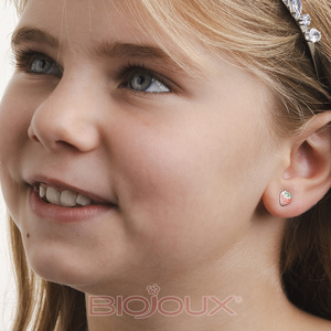 ต่างหูคริสตัลสั้นขนาด7มม. แบรนด์ biojoux BJT733สตรอเบอร์รี่สวารอฟสกี้ขายส่ง - Product Image 5