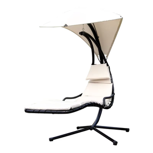 Kim loại hiện đại treo đu trong nhiều màu sắc với tán cong đồ gỗ ngoài trời cho ban công sân sau - Product Image 4