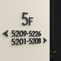Plaques de porte personnalisées en acrylique non lumineuses pour numéros de chambre, numéros de maison, d'hôtel, d'appartement, numéros d'adresse, décoration