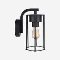 Lampe murale d'extérieur moderne E27 en acier inoxydable et aluminium IP44 avec diffuseur PC