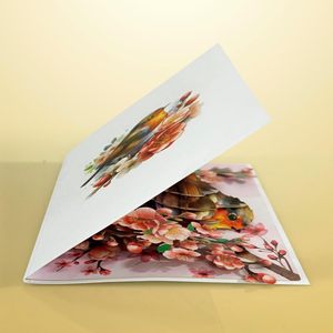 3D Bird Cherry Blossom Pop-Up Birthday Card For Women Wife Girl <b>Sister</b> Mum Valentines Day - Product Image 6