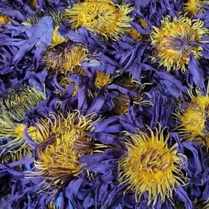 Натуральные сухие цветы премиум-класса, синие цветы лотоса, китайский Lan lian hua, цветок для чая или украшения