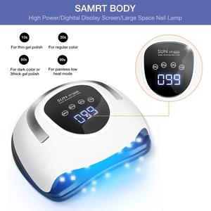Lampe à ongles UV LED professionnelle SUNX9MAX 220W 57 LED avec longueurs d'onde 365/405nm, portable, pour usage en salon - Product Image 6