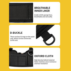 Sabado đa chức năng thoáng khí có thể điều chỉnh <span class=keywords><strong>Molle</strong></span> hệ thống <span class=keywords><strong>Webbing</strong></span> chiến thuật vành đai <span class=keywords><strong>Molle</strong></span> eo đệm thắt lưng - Product Image 3