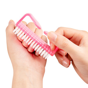 Brosse plastique à récurer pour ongles, mini klaxon de bœuf, pour nettoyage de la poussière, outil de manucure, pédicure, Nail Art, 1 pièce - Product Image 2