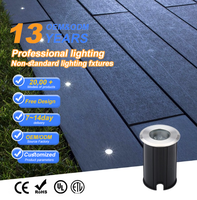 Lampes LED de jardin enterrées de haute qualité 1W/3W IP68 en aluminium + acier inoxydable, éclairage extérieur, lumière blanche chaude 3500K, éclairage lunaire