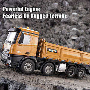 HUINA 1536 2.4G 1:14 15CH <span class=keywords><strong>Camion</strong></span> <span class=keywords><strong>Ribaltabile</strong></span> RC in Metallo Giocattoli Die-cast <span class=keywords><strong>Camion</strong></span> da Cantiere Radiocomandato per Bambini - Product Image 5