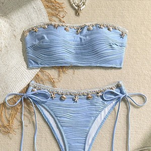 SZ124 2026 Bikini de Dos Piezas con Borlas y Diseño de Estrella de Mar, Estilo Euroamericano, Sexy, de Secado Rápido y Duradero - Product Image 4