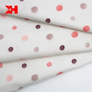Kahn printed fabric with dots bamboo fiber cotton gauze fabric for baby sleepwear