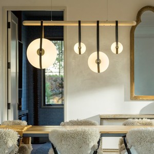 Long Black LED Pendant <b>Light</b> E27 220V For Living Room Bedroom Study Hotel - Product Image 5