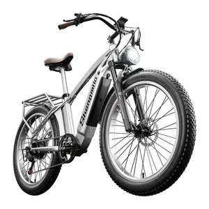 Bicicleta de Montaña Shengmilo MX04 - Velocidad de 25 km/h, Cuadro de Aluminio 6061, Ruedas con Radios, Manillar, Batería de 4.5 kg, Color Plateado - Product Image 5