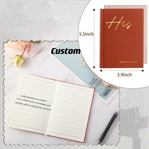 50หน้ากระดาษที่กำหนดเองงาช้างเรียงรายวารสารงานแต่งงานกระดาษที่ระลึกหนังสือคำปฏิญาณของเขาและเธอสำหรับงานแต่งงาน - Product Image 5