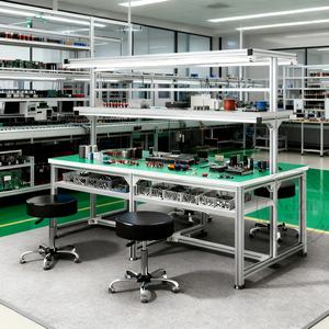 Table d'atelier industrielle Weizhi, Banco De Trabajo Taller, tables de ligne de production, banc de travail d'assemblage avec lumière - Product Image 5