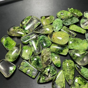 Liontin kuarsa batu kristal alami hijau hantu penyembuhan bentuk Drop kuarsa Phantom hijau mentah - Product Image 6